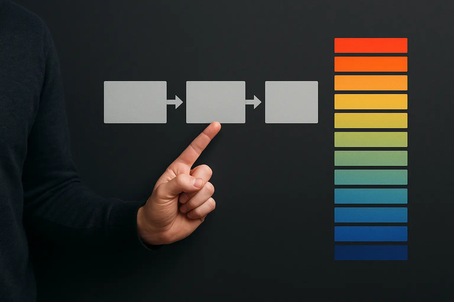 Textfreie Grafik zur Block-I/O-Pipeline mit Queue-, Dispatch- und Completion-Phasen