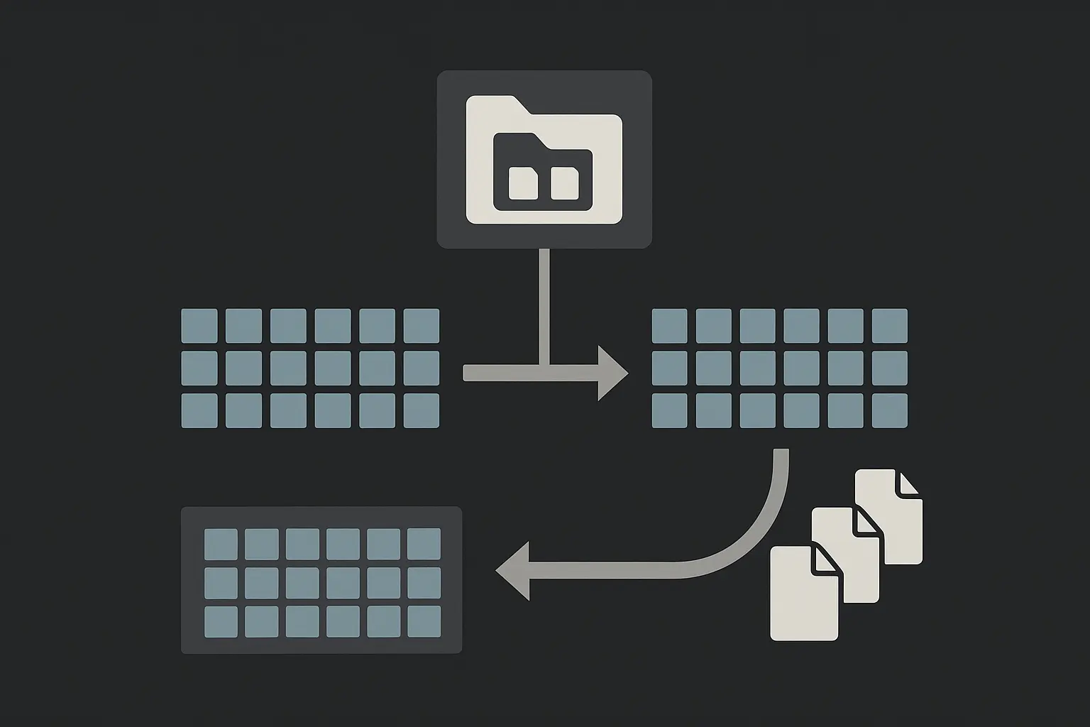 Textfreie Grafik: Blockebene und Dateiebene als unterschiedliche Backup- und Replikationspfade