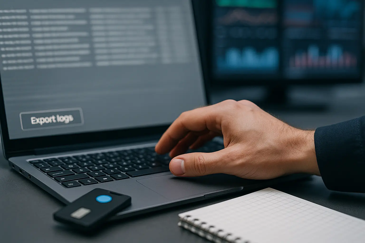 Kontrollierter Export von Log-Evidenz mit Zugriffstoken im Incident-Kontext