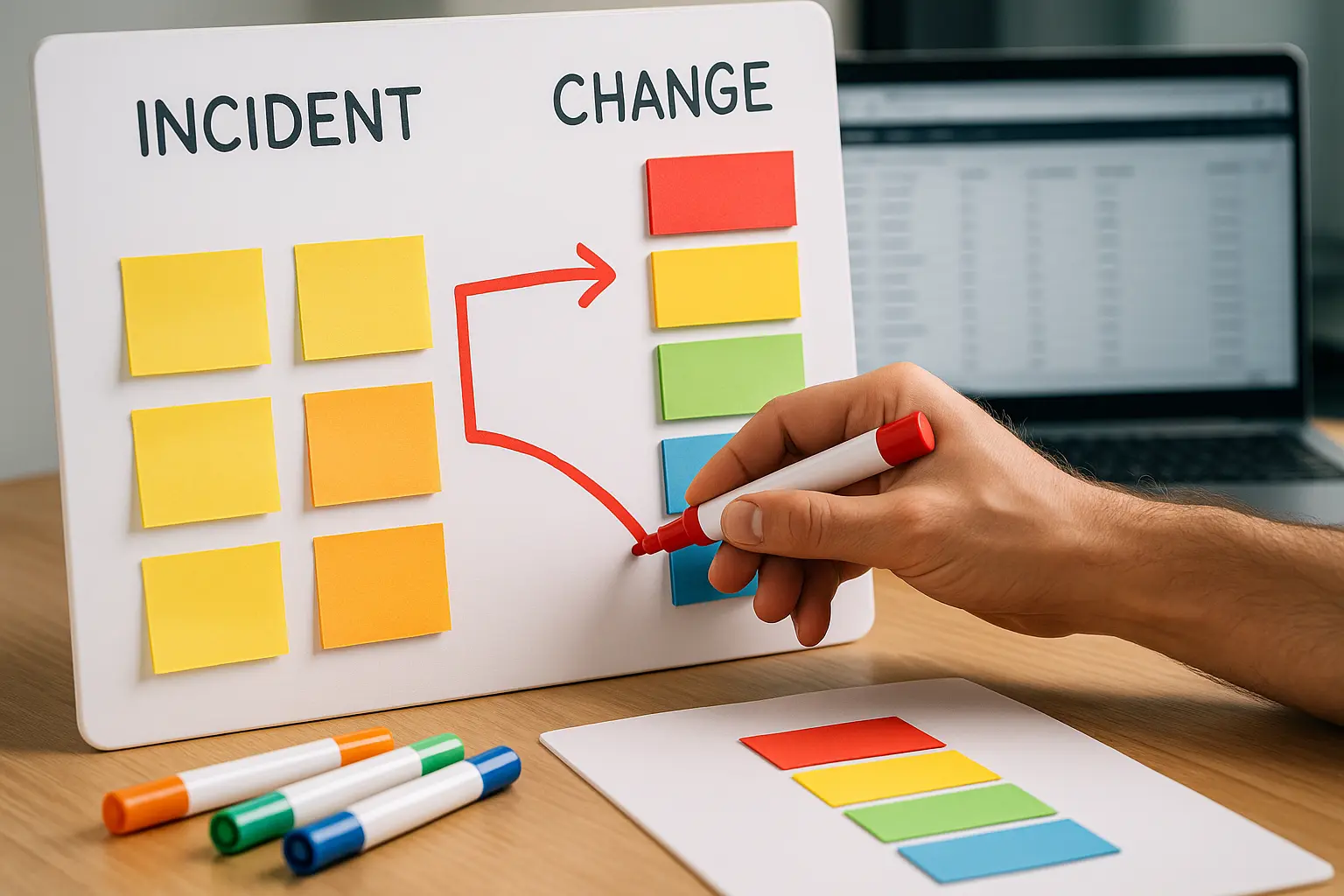 Operatives Board, das Eskalationsstufen und Übergaben im Lizenzmanagement als Prozesspfad zeigt.