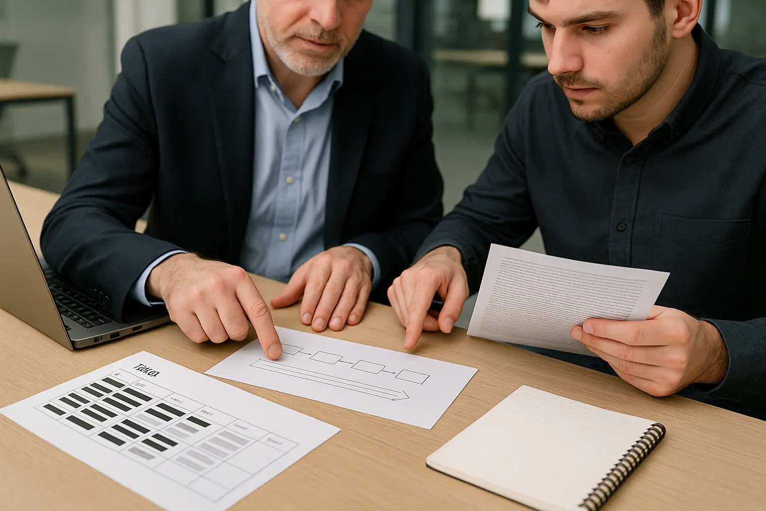 Auditor prüft mit einem Verantwortlichen Nachweise anhand eines konkreten Walkthrough-Falls